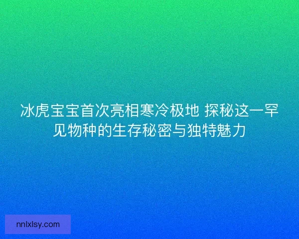 冰虎宝宝首次亮相寒冷极地 探秘这一罕见物种的生存秘密与独特魅力 冰虎宝宝首次亮相寒冷极地 探秘这一罕见物种的生存秘密与独特魅力
